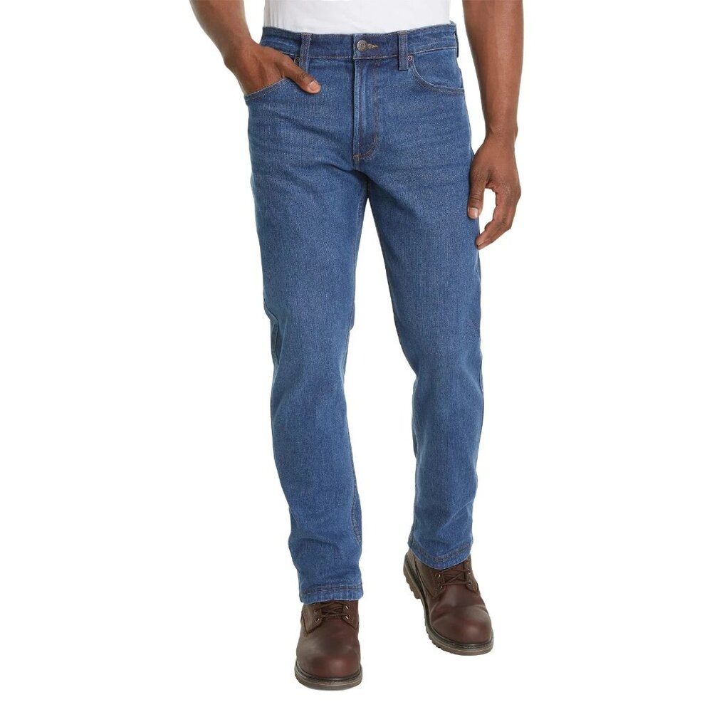 Kirkland Signature Mens Size 32X34 Comfort Stretch Straight Fit Reinforced Jeans